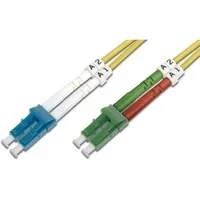 Abbildung von DIGITUS DK 293LCA3LC 02 Glasfaserkabel OS2 2 m LC (APC) zu (PC) Duplex LWL Kabel 1/10 Gbit/s SM Singlemode Glasfaser LAN Fasertyp: 9/125 µ Gelb (Yellow)