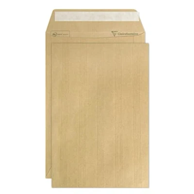 Abbildung von Clairefontaine 7744C Karton mit 250 Versandtaschen Kraftbraun B5 176x250mm, selbstklebend, 90g, 1