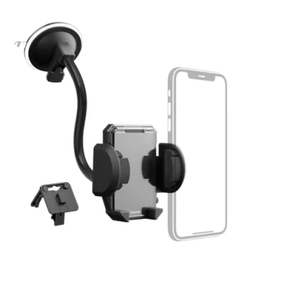 Abbildung von Hama 2in1 Auto Handyhalterung Set &quot;Multi&quot; für Lüftung und Scheibe Smartphone Halterung, (passend Größe :4 11 cm)