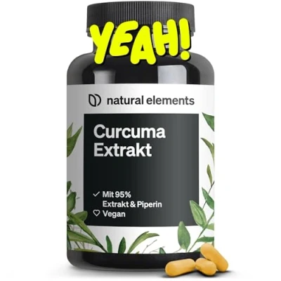Abbildung von Curcuma Extrakt 90 Kapseln Curcumingehalt EINER Kapsel entspricht ca. 10.000mg Kurkuma Hochdosiert aus 95% Laborgeprüft, vegan und in Deutschland produziert St