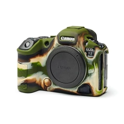 Abbildung von easyCover Silikon Kameratasche Schutz für Ihre Kamera Canon R5 Mark II Camouflage