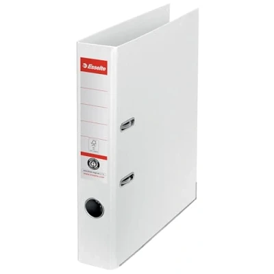 Abbildung von Esselte DIN A4 Ordner, CO2 kompensiert, 100% Recycelter Karton, 50 mm Rückenbreite, 627577, Weiß