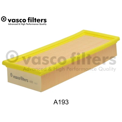Abbildung von DAVID VASCO A193 Luftfilter 57 134 335 rechteckig Filtereinsatz AUDI: 80 B4 Limousine, B3, Avant, VOLKSWAGEN: GOLF 2, 1, Jetta 2