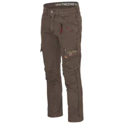Abbildung von Timezone RogerTZ Roger Herrenhose Cargohose lässig modern (W33/L36, Washed Brown)