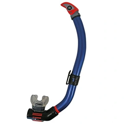 Abbildung von AQUA LUNG &#039;&#039;Air Silicon Ventil&#039;&#039; Profi Schnorchel metall blau