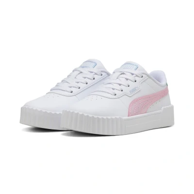 Abbildung von Puma Carina Blurry Dreams Unisex Sneaker low für Kinder, Größe: 29, White/rose mauve/cool weather Schuhe