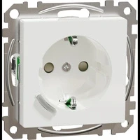 Abbildung von Schneider Electric Merten MEG2380 0325 Schuko Steckdose 16A TPB Aktivweiß System M, Smart Steckdose, Kompatibel mit Amazon Alexa und Google Home, Home WiFi