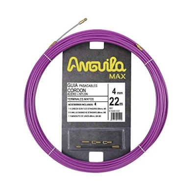 Abbildung von Anguila Max Kabelführung Gemischte Klemmen Stahl + Nylon Farbe Violett Durchmesser 4mm 22 Meter
