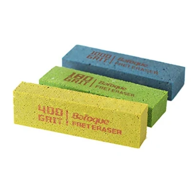 Abbildung von Fret Polishing Radiergummis 180 &amp; 400 1000 Grit, Abraisive Gummiblöcke Bundpoliergummi Set of 3