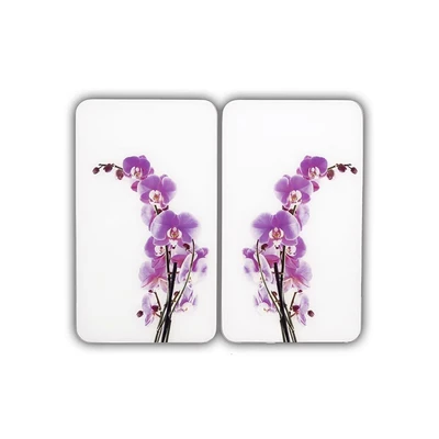Abbildung von WENKO Herd Abdeckplatte &quot;Orchideenblüte&quot;, (Set, 2 tlg.), kratzfest