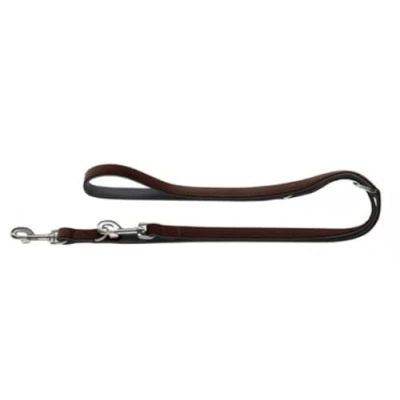 Abbildung von HUNTER SOFTIE Verstellbare Führleine für Hunde, Kunstleder, samtig, pflegeleicht, 2,0/200 cm, braun