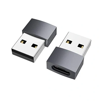 Abbildung von nonda USB C Buchse auf Stecker Adapter(2er Pack), Adapter für iPhone 12 13 14 Pro MAX, SE, iPad Air 6, Apple Watch Series 7, Samsung Galaxy S20 S21 S22