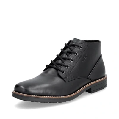 Abbildung von Rieker Herren Schnürstiefeletten 33207, Männer Stiefeletten,schnürboots,übergangsschuhe,Boots,Stiefel,Bootee,Booties,schwarz (00),42 EU / 8 UK