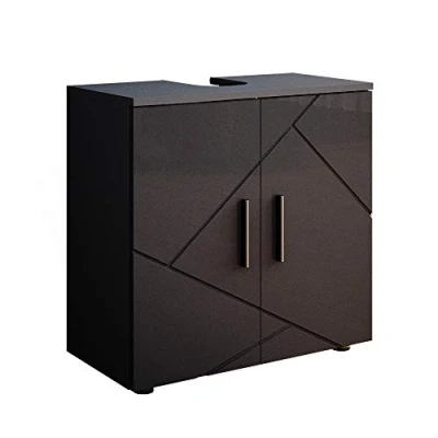 Abbildung von Vicco Waschbeckenunterschrank Irma, Anthrazit Hochglanz, 60 x 59 cm
