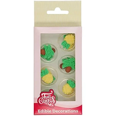 Abbildung von FunCakes Zucker Dekorationen Ananas &amp; Palmen Set/12