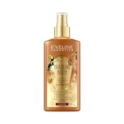 Abbildung von Eveline Cosmetics Brazilian Body Luxuriöser Goldener Körper Illuminator Befeuchtet und Ebenmäßiger Teint