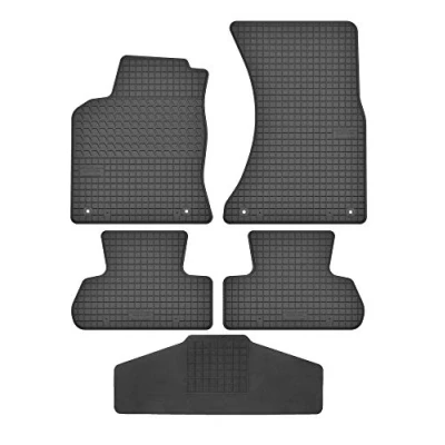 Abbildung von Fußmatten Vorne, Hinten + Tunnel Matte 5er Set für Audi Q5 2008 2017 8R Gummi Gumimatten