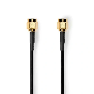 Abbildung von NEDIS Antennenkabel SMA Stecker Vergoldet 50 Ohm Einzeln geschirmt 1.00 m rund PVC Schwarz Plastikbeutel