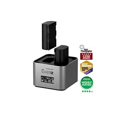 Abbildung von Hähnel Pro Cube 2, Canon 10005700 Kamera Ladegerät Passender Akku LiIon, NiMH