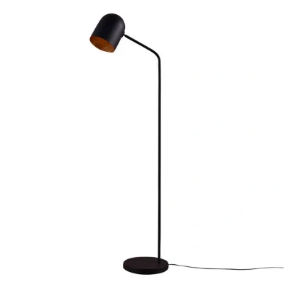 Abbildung von Lindby Stehlampe Morik, Leuchtmittel nicht inklusive, Modern, Metall, Schwarz, gold, 1 flammig, E27, Stehleuchte