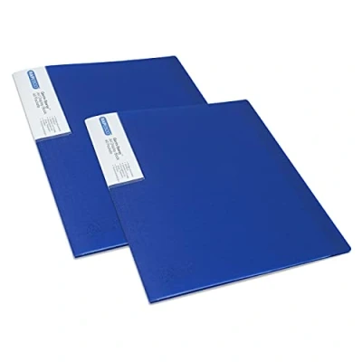 Abbildung von Rapesco 1675 Germ Savvy Antibakteriell, A4 Präsentationsmappe mit 40 Folien, Blau, Packung 2 Mappen