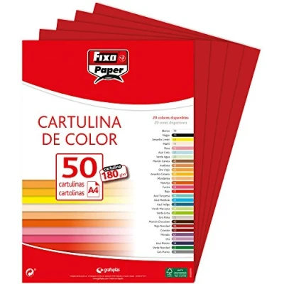 Abbildung von Fixo 11110356 Pack von 50 Karton, A4, Karminrot