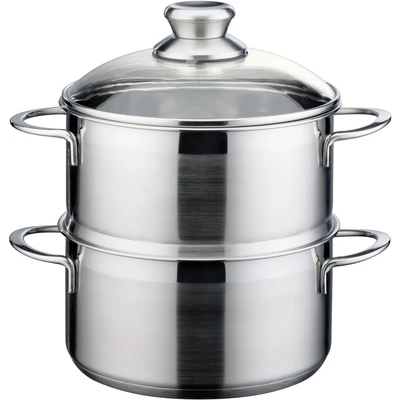 Abbildung von GSW Dampfgartopf &quot;Mirage&quot;, Edelstahl 18/8, (1 tlg.), Dampfkochtopf, Ø 18 cm, Induktion