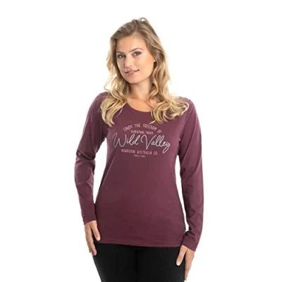 Abbildung von ROADSIGN australia Langarmshirt Wild Valley (1 tlg) mit Aufdruck auf der Vorderseite und Rundhalsausschnitt, Sweater aus 100 Prozent Baumwolle