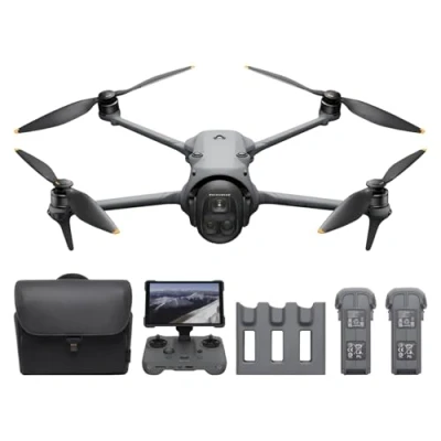 Abbildung von DJI Mavic 4 Pro 512GB Creator Combo, Drohne mit RC 2, Flaggschiff Triple Kamera 100 MP 4/3 CMOS Hasselblad Kamera, 51 Min. max. Flugzeit, drei Akkus, Ladestation und mehr