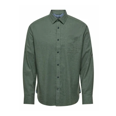 Abbildung von Only &amp; Sons Normal Geschnitten Kragen Hemd, Herren, Größe: Small, Castor gray
