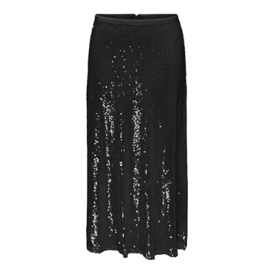Abbildung von ONLY Damen Onlcarin Sequins A Shape Skirt WVN Rock, Black, 40