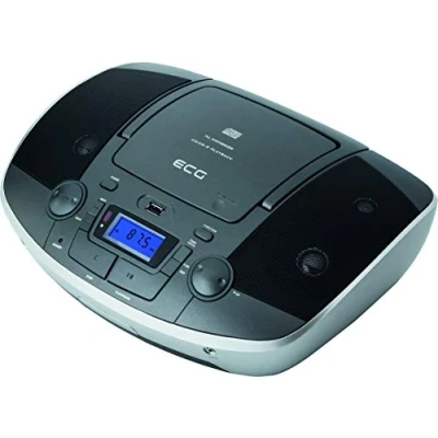 Abbildung von ECG CDR 1000 U Titan CD Radio mit USB CD, R/RW; MP3; AUX Eingang; 30 Tuner Vorwahlen; LCD Anzeige Hintergrundbeleuchtung; Fernsteuerung Grau Silber
