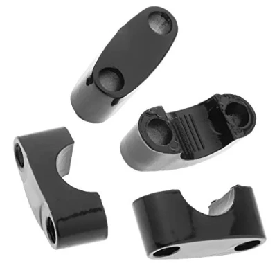 Abbildung von 1 Paar 22 mm schwarze Lenker Fat Bar Riser Halterung, Klemm Adapter, universal