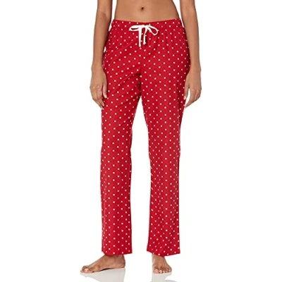 Abbildung von Amazon Essentials Damen Schlafhose aus Flanell (in Übergröße erhältlich), Rot Weiß Punkte, S