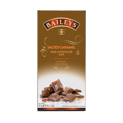 Abbildung von Baileys Chocolate Salted Caramel Bar 1 x 90 g zartschmelzende Schokoladentafel gefüllt mit Likör und gesalzenem Karamell
