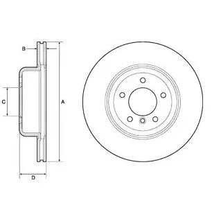 Abbildung von VAICO V20 80022 Bremsscheibe Hinterachse 345 24 5 120 Belüftet Original Qualität BMW: 3 Touring, Limousine, 4 Coupe