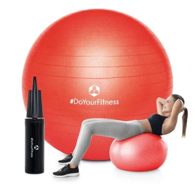 Abbildung von #DoYourFitness Gymnastikball Orion Ø 75 cm, Rot Sitzball Yoga Pilates Sport Fitness Ball + Pumpe