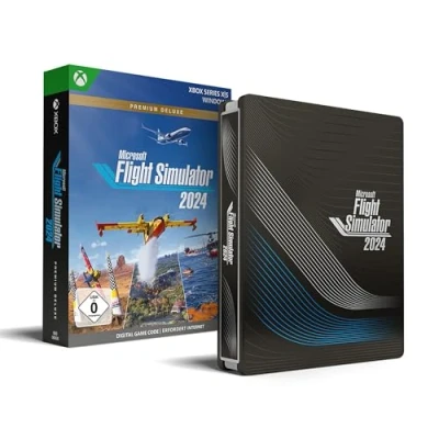 Abbildung von Microsoft Flight Simulator 2024 Premium Deluxe SteelBook Edition Xbox Series XS und Windows Download Code