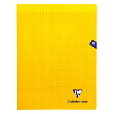Abbildung von Clairefontaine 343311C Packung mit 10 Heften Mimesys DIN A4+, 24x32cm, 24 Blatt Französische Lineatur, 90g, Einband PP, Gelb, 1 Pack