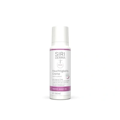 Abbildung von SIRIDERMA Feuchtigkeitscreme Basische Gesichtspflege für empfindliche Haut Auch bei Rosacea, Akne, Neurodermitis und Psoriasis (leicht duftend, 150 ml)