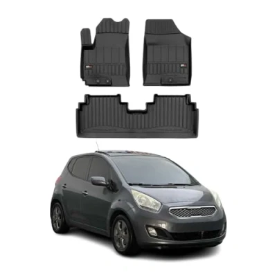 Abbildung von OMAC Gummi Fußmatten kompatibel mit Kia Venga 2009 2019 Premium TPE 3D Automatten 3tlg