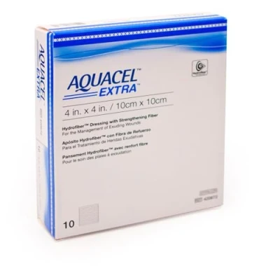 Abbildung von ConvaTec 3673282 AQUACEL Zusatzhydrofiber Wunden Verband, 25,4x25,4cm (Packung mit 10)