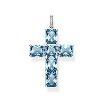 Abbildung von THOMAS SABO Kreuzanhänger Kreuz Aqua/Weiß