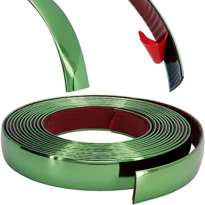 Abbildung von RECAMBO Zierleiste Grün metallic Vielseitig, Flexibel &amp; Selbstklebend 25mm x 5m