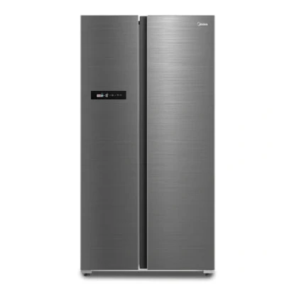 Abbildung von Midea MDRS791MYA46 Side by Kühl /Gefrierkombination/No Frost/Inverter Compressor/176,5 cm hoch/379 L Kühlen/213 Gefrieren/Doppelte Steuerung/SuperCool/LED Beleuchtung/35dB/Rostfreier Stahl