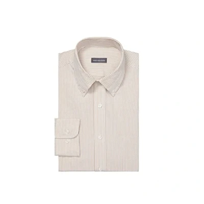 Abbildung von Van Heusen Herren Dress Shirt Regular Fit Pinpoint Stripe Klassisches Hemd, Birke, 42 cm Hals 86 89 Ärmel