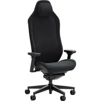 Abbildung von Fractal Design Refine Alcantara Dark Gaming Chair Ergonomic Office Desk Functionality with 4D Adjustable Armrests, High Back Support, Lumbar Cushion, and Premium Fabric