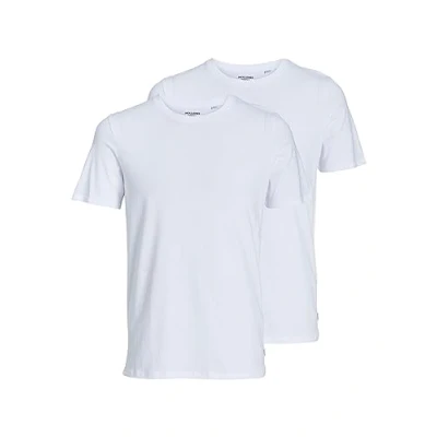 Abbildung von Jack &amp; Jones Jacbasic CREW NECK TEE 2 PACK Unterhemd/shirt, Herren, Größe: XXL, White