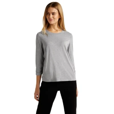 Abbildung von Cecil MIT Volumenkragen Langarmshirt, Damen, Größe: Large, Grau