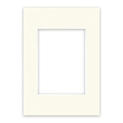 Abbildung von nielsen Conservation Passepartout Karton 1,5 mm Außenformat 21x29,7 cm (DIN A4) für Bildformat 13x18 Cremeweiß strukturierte Oberfläche